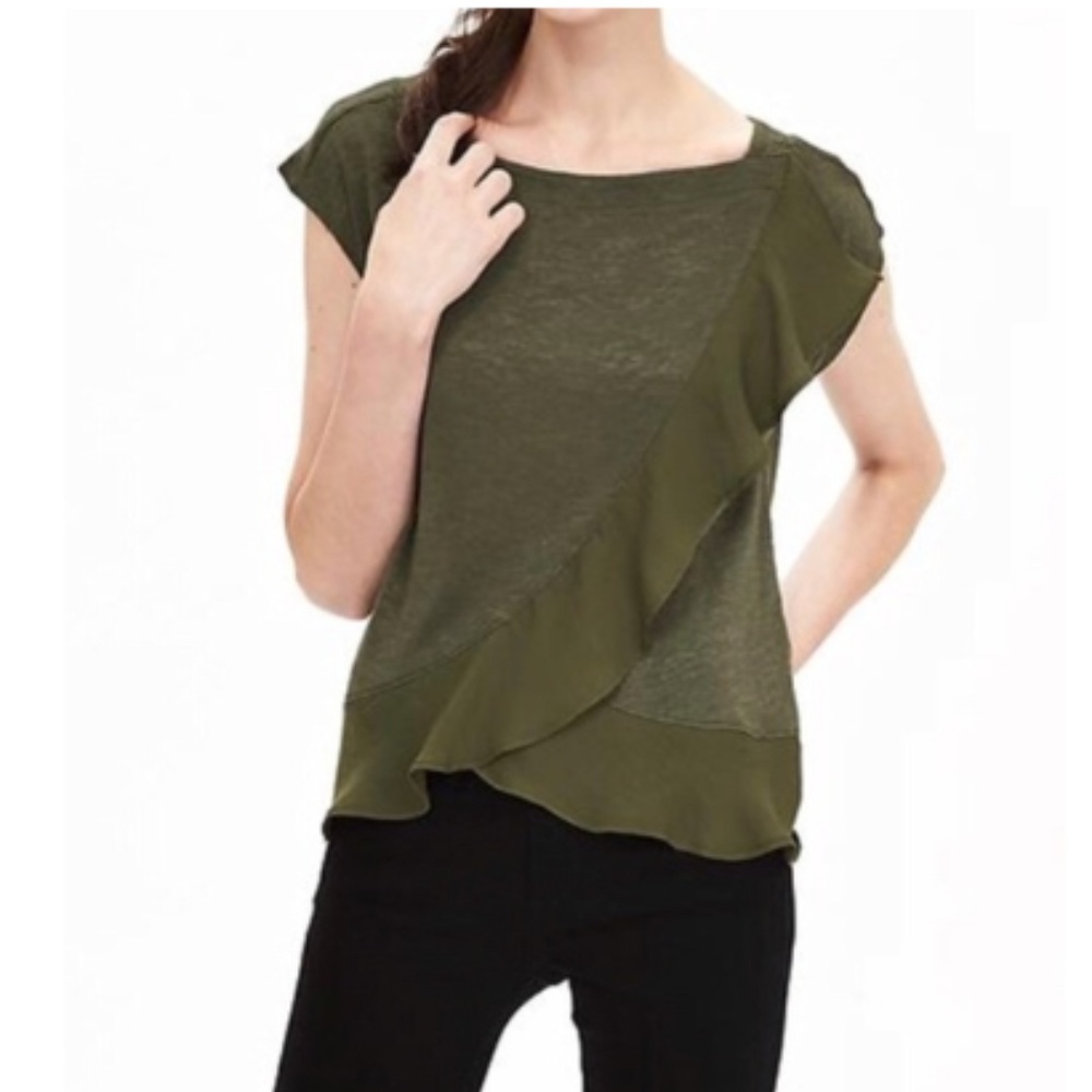 Banana Republic Ruffle Front Blouses Top